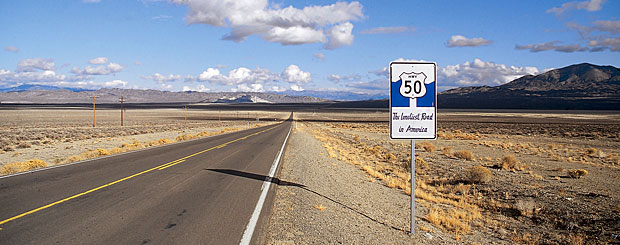 The Loneliest Road in America, Highway 50, Nevada - Credit: Travel Nevada