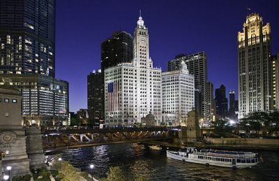 IL/Chicago/Wrigley Building by Night
