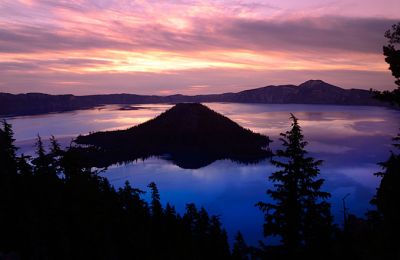 OR/Crater Lake National Park/Wizard Island Sonnenaufgang