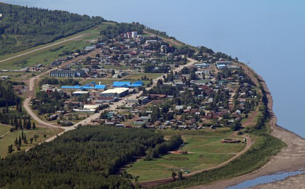 NWT/Fort Simpson/Aerial view