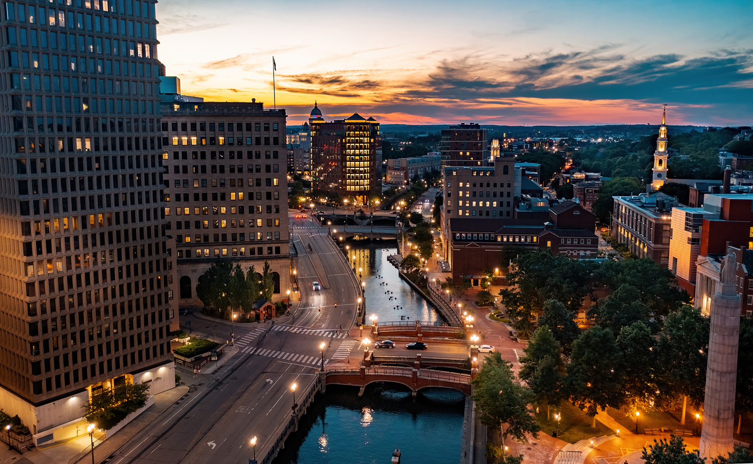 Blick auf den Kanal durch die Stadt, Providence - Credit: Go Providence