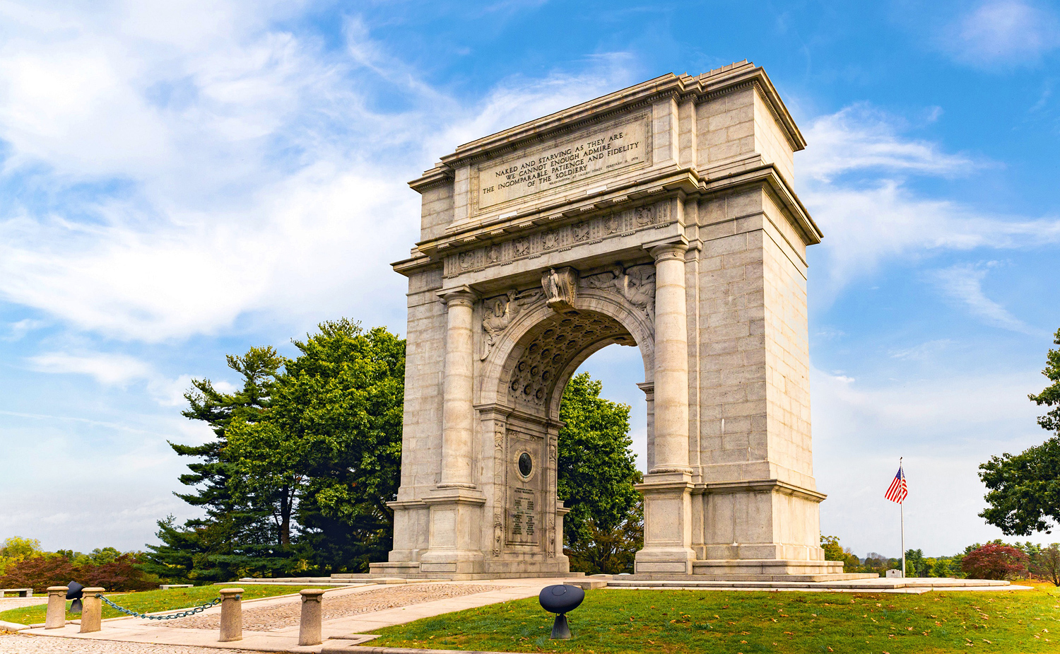 Valley Forge National Memorial Arch, King of Prussia - Credit: The Countryside of Philadelphia