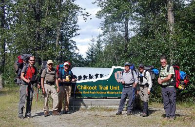 Ruby Range Adventure/Stampeders Route Trekking Chilkoot Trail/Schild