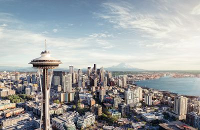 WA/Seattle/Space Needle mit Skyline