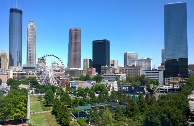 GA/Atlanta/View over Skyline & Centennial Park