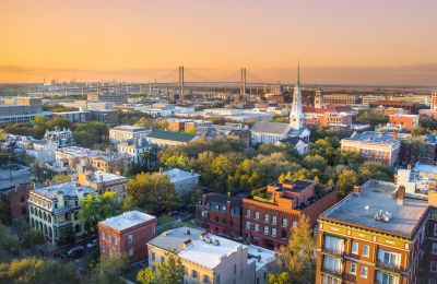 GA/Savannah/Historic District/Sonnenuntergang