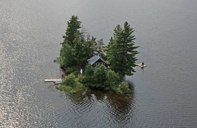 ON/Huntsville/Algonquin Park Private Island Retreat/Vogelperspektive