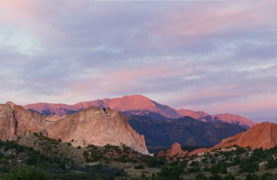 CO/Colorado Springs/Pikes Peak & Pink Sky