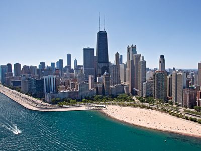 IL/Chicago/Allg Bilder/Aerial Oak Street Beach (NICHT MEHR NUTZEN)