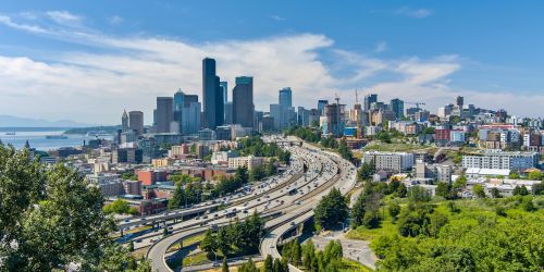 WA/Seattle/Blick auf Stadt