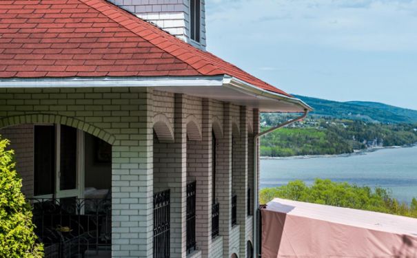 QC/La Malbaie/Auberge des Falaises/Außen Aussicht