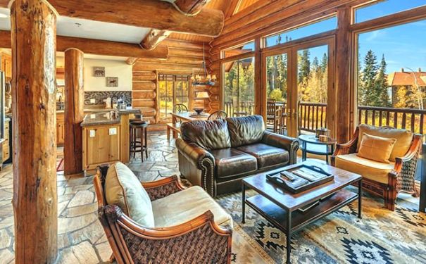 CO/Telluride/Mountain Lodge/Wohnzimmer Cabin
