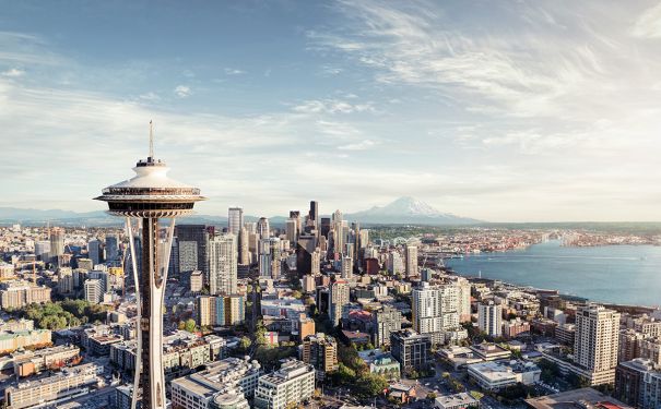 WA/Seattle/Space Needle mit Skyline