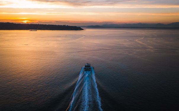 WA/Seattle/Ferry/Sonnenuntergang