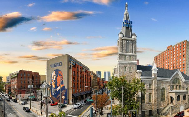 GA/Atlanta/Sweet Auburn Panorama Sunset