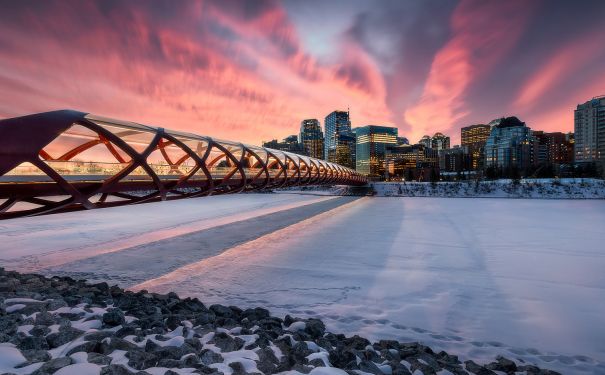 AB/Calgary/Peace Bridge Winter