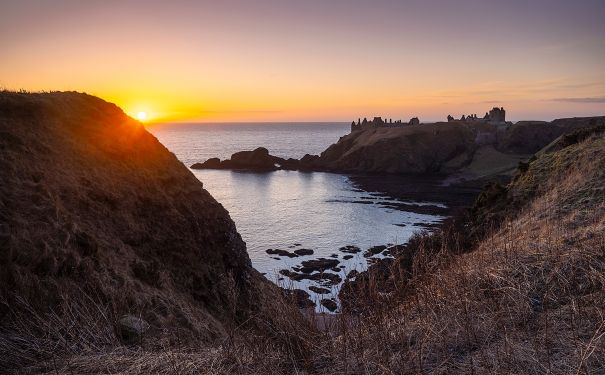 SCO/Castles/Dunnottar Castle/Sonnenaufgang Winter