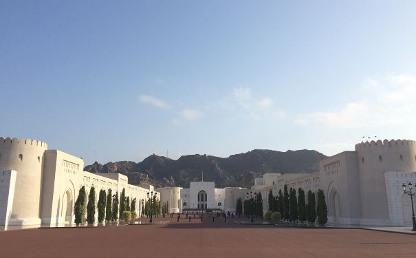 OMN/Muscat/Al Alam Palast/Hinterhof