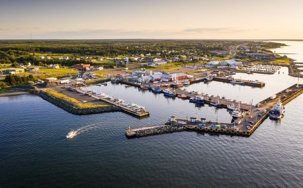 NB/Caraquet/Blick auf den Hafen