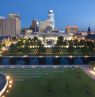 OKC National Memorial & Skyline, Oklahoma City, Oklahoma - Credit: The Skirvin Hilton