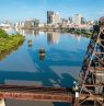 Blick auf den Ohio River und Downtown, Louisville, Kentucky - Credit: Louisville Tourism