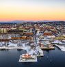 Burlington im Sonnenuntergang, Vermont - Credit: Vermont Department of Tourism and Markting