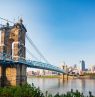 Roebling Bridge mit Cincinnati Skyline, Cincinnati - Credit: Alias Imaging, Cincy Region