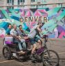 Rikscha vor Mural, PedicabTour, Denver - Credits: Andrew Patra, VISIT Denver
