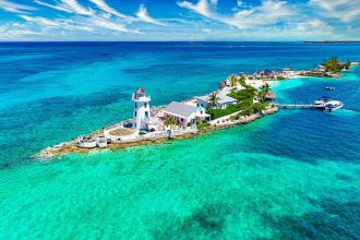 BAH/Nassau/Pearl Island/Insel von oben