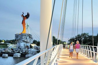 Keeper of the Plains in Wichita, Kansas - Credit: Kansas Department of Wildlife Parks & Tourism